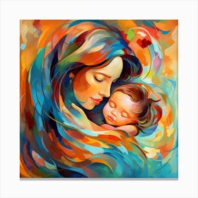 Mother And Child 23 Canvas Print