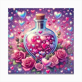 Bottle Of Love Canvas Print