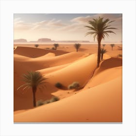 Sahara Countryside Peaceful Landscape Trending On Artstation Sharp Focus Studio Photo Intricate (31) Canvas Print