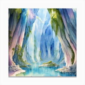 Crystal Cave And Its Enchanting Interior Canvas Print