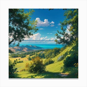 View Of The Ocean Canvas Print