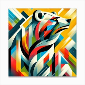 Abstract modernist Bear Canvas Print