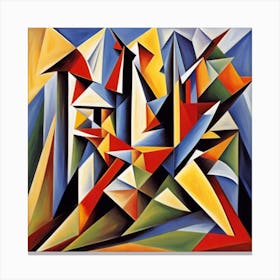 Abstract Cubism Canvas Print