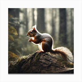 Squirrel In The Forest 58 Canvas Print