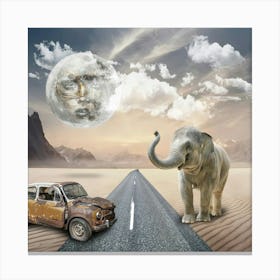 Desert Surreal Illustration Art 01 Canvas Print