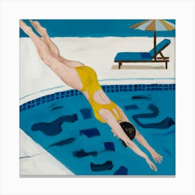 'Swimming' Canvas Print