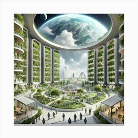 Venusian Enclave Residential Complex Converted Canvas Print