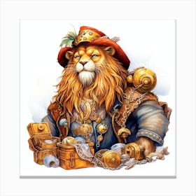 Steampunk Lion Canvas Print