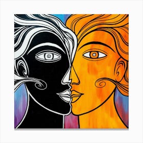 Two Faces Canvas Print