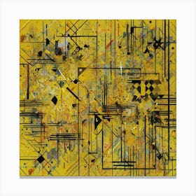 Abstract Piece Yellow Canvas Print