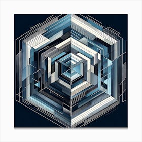 Geometric Hexagon Canvas Print