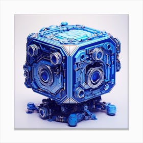 Blue Cube Canvas Print