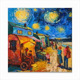 Van Gogh Style. Gypsy Life at Arles Series 1 Canvas Print