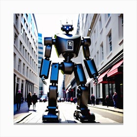 Robot In London 19 Canvas Print