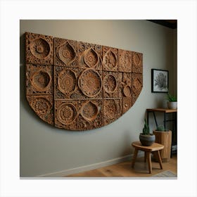 Carved Wood Wall Art Canvas Print