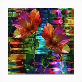 Abstract Hibiscus Canvas Print