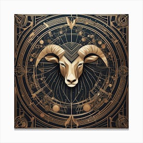 Astrological Ram Canvas Print