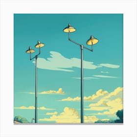 Street Lamps Canvas Print