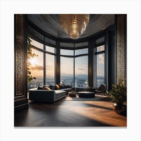 Living Room With A View 1 Canvas Print