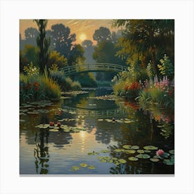 Water Lily Pond Canvas Print