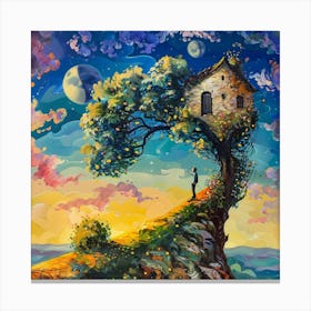 House On A Hill Canvas Print