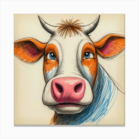 Cow Head Canvas Print