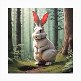 Rabbit In The Woods 4 Canvas Print