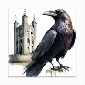 Raven from London Tower 1 Canvas Print