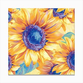 Vibrant Sunflowers Canvas Print