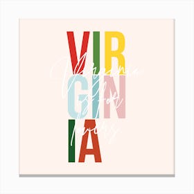 Virginia Virginia Is For Lovers Color Canvas Print