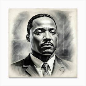 Chalk Painting Of Martin Luther King Jr Canvas Print