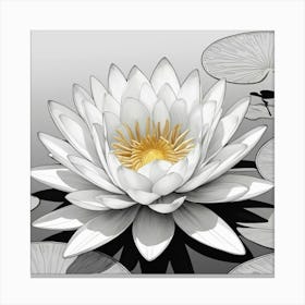 Coloured waterlilly Canvas Print