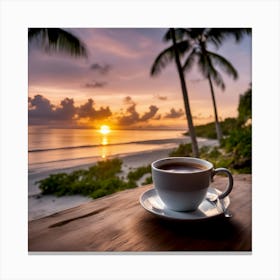 Tropical Coffee 1 Canvas Print