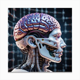 3d Rendering Of A Human Brain 5 Canvas Print