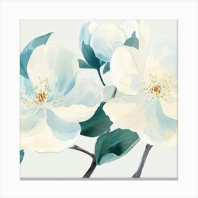 White Blossoms 1 Canvas Print