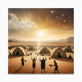 People In The Desert Canvas Print