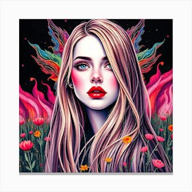 Fairy Girl With Wings Canvas Print