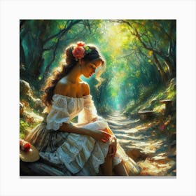 Girl In The Woods7 Canvas Print