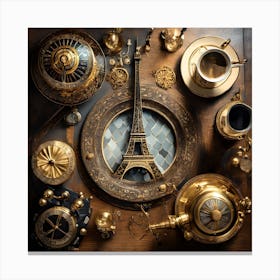 Firefly A Modern Paris, France Vintage Flatlay 46924 Canvas Print