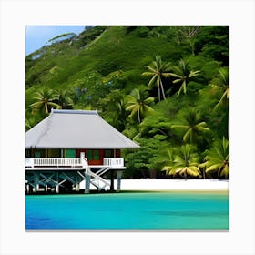 Hut On The Beach 7 Canvas Print