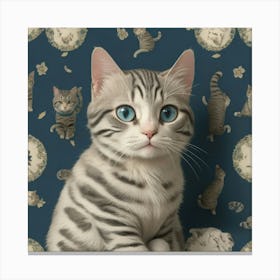 william morris Kitten Canvas Print