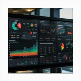 Corporate Dashboard Featuring An Overview Of Performance Indicators Business Analytics And Financi (2) Canvas Print