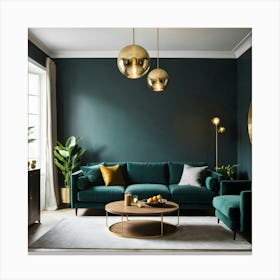 Modern Living Room 100 Canvas Print