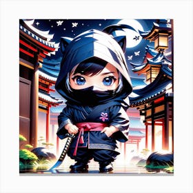 Ninja Cat 1 Canvas Print