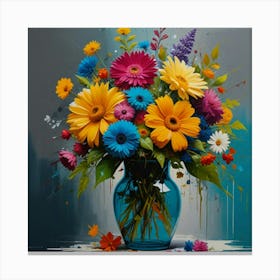 Flowers In A Vase Canvas Print