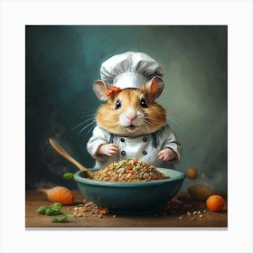 Chef Hamster 15 Canvas Print