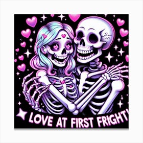 Love At First Fright cuddles Canvas Print