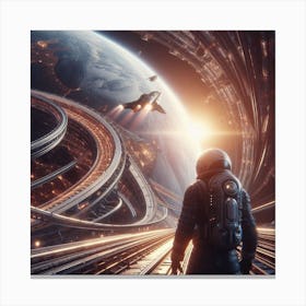 Futuristic Spaceship 67 Canvas Print