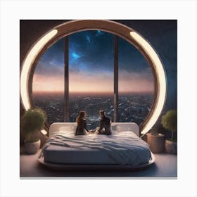 Futuristic Bedroom 15 Canvas Print