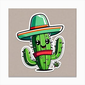 Cactus Sticker 32 Canvas Print